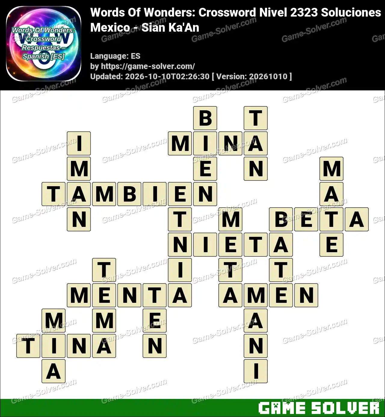 Words Of Wonders: Crossword Nivel 2323 Soluciones – Mexico – Sian Ka’An